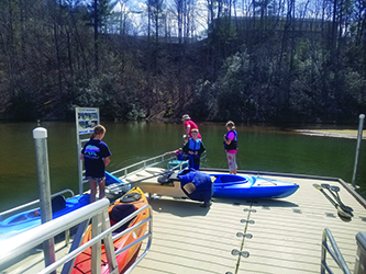 Kayak launch in Dahlonega.  