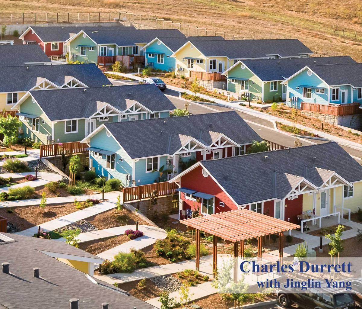 The street inspired by the San Francisco crooked street is at lower left. Source: Charles Durrett.
