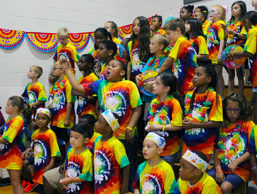 Participants in the Columbus Parks and Recreation's afterschool program. 