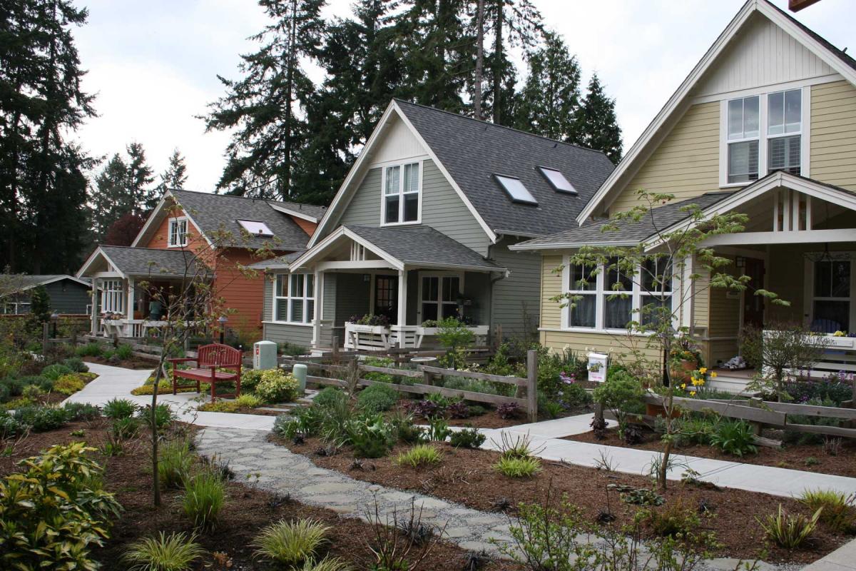 Danielson Grove cottage court, photo courtesy of Ross Chapin.