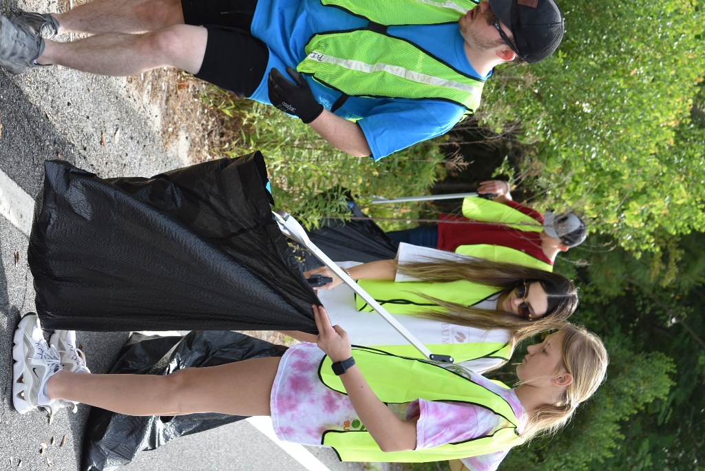 Citizens cleaning up the city. 