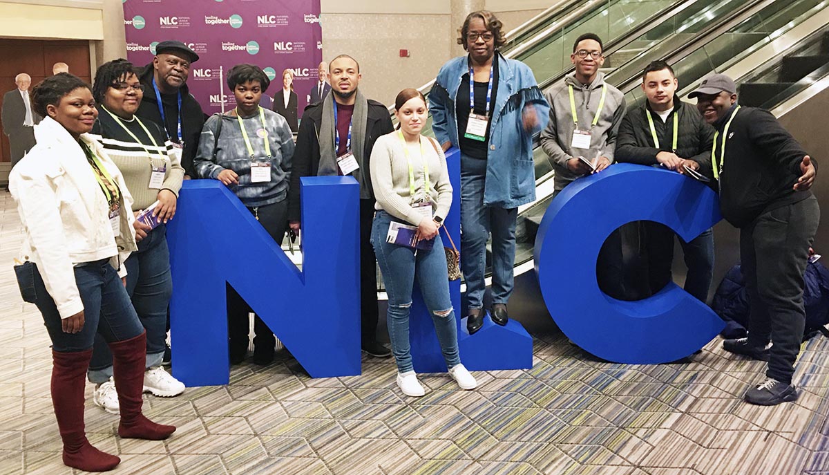Walking in Authority Teen Council Members at the NLC "Leading Together" conference in 2020.