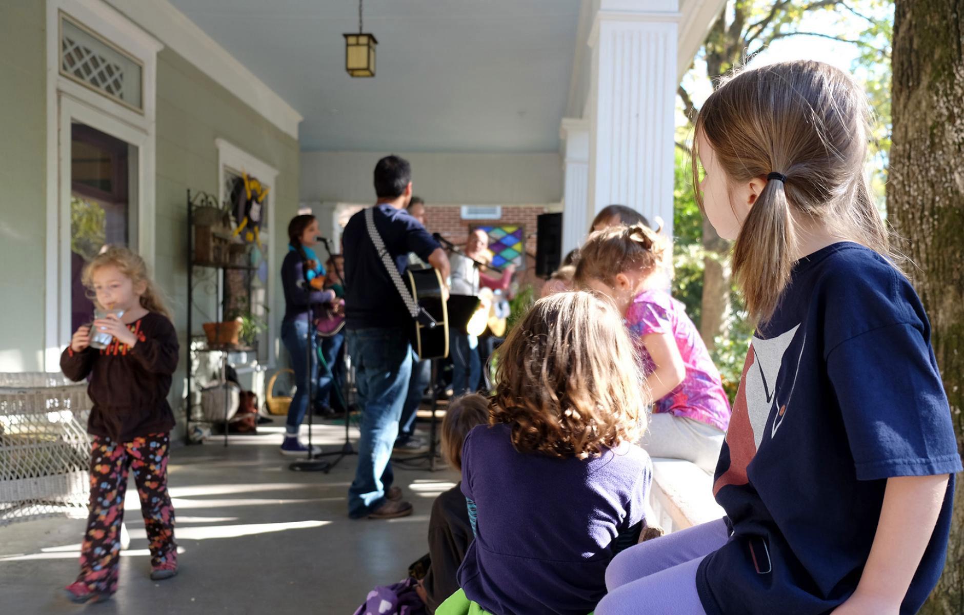 A porch in Decatur, Georgia, during the town's Porchfest. Photo by Scott Doyon.