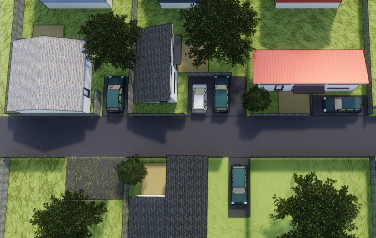 How cottages fit on alley-loaded lots.