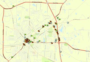 Thomasville's G.I.S. map. 